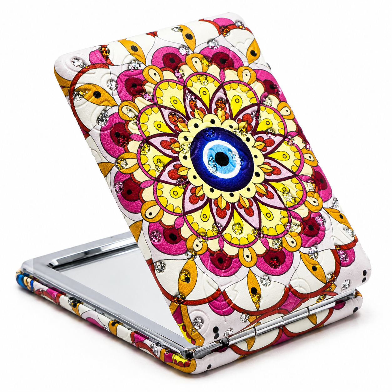 Rectangular foldable mandala mirror