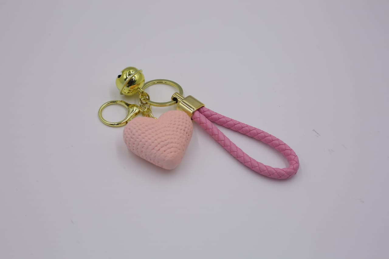 Fancy 3D heart keychain with rope thumb 3