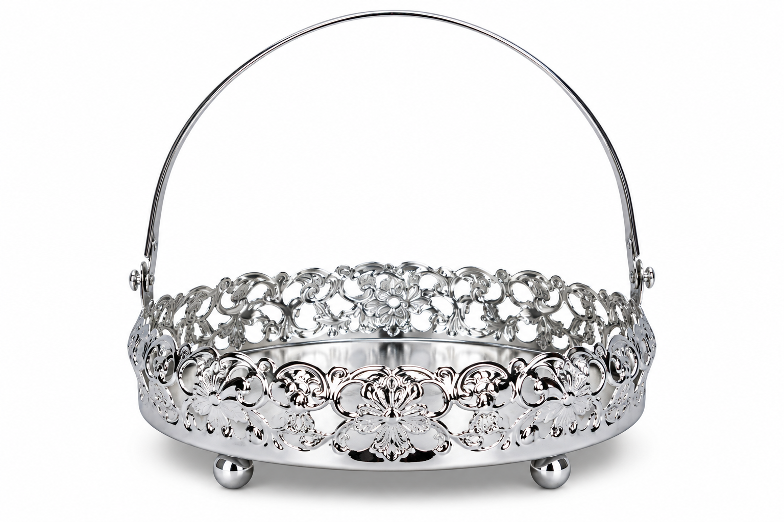 German silver Basket with handle